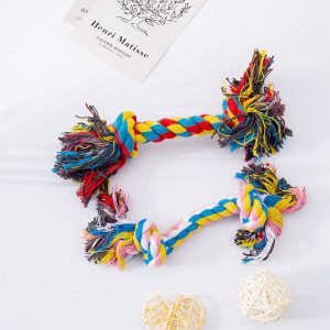 Two-Knot Dog chew toys- צעצוע חבל 2 קשרים לכלבים קטנים
