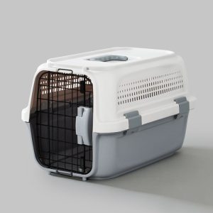 כלוב נשיאה לחתול צבע אפור pets and vets