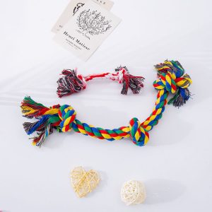 Three-Knot Dog chew toys- צעצוע חבל 3 קשרים לכלבים בינוניים